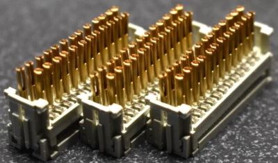 1 oz. DARK YELLOW scrap GOLD PLATED PINS recovery from VINTAGE NOS DB CONNECTORS - Image 1 of 4