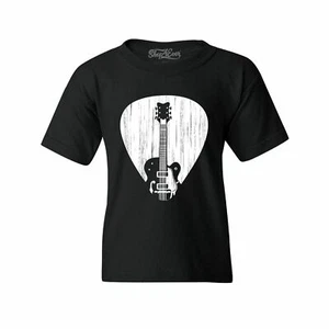 Guitar Pick Youth's T-Shirt Bass Guitar Player Guitarist Musician Shirts - Picture 1 of 10