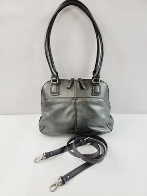 Tignanello Серебряный шагреневой кожи Дамская сумка через плечо сумка чаша сумочка металлический  - Изображение 1 из 4