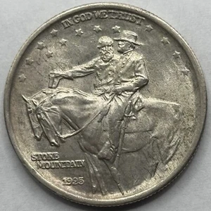 1925 Stone Mountain Commemorative Half Dollar 50c, BU. Nice Original Type Coin - Picture 1 of 2