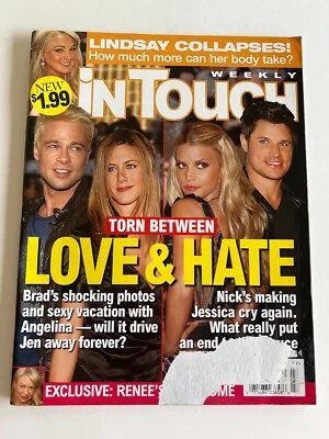 JESSICA SIMPSON NICK LACHEY * LINDSAY LOHAN July 4 2005 IN TOUCH WEEKLY MAGAZINE - Image 1 of 4