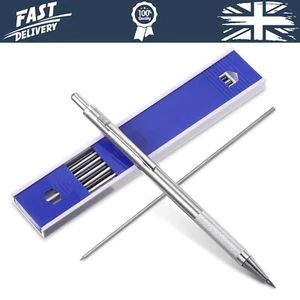 Full Metal Mechanical Pencil 2.0 mm Mechanical Lead Holder Clutch Pencil Artist - Picture 1 of 8