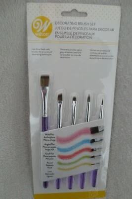 Wilton Decorating Brush set 5 Pieces Cake Decorating Tools New  - Image 1 of 4