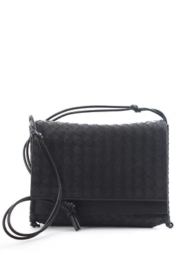 Bolso Bandolera Bottega Veneta BV Medio Plegable Cuero Intrecciato / Negro Foto 1 de 4