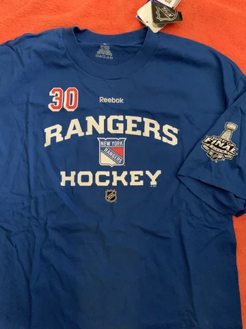 NY RANGERS HENRIK LUNDQVIST SHIRT #30 REEBOK XL NHL STANLEY CUP FINAL HOCKEY Cover