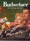 Vintage Advertising Print Alcohol Budweiser Beer Keep It A Secret Fall Love Can