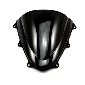 Black Double Bubble Windscreen Windshield ABS for Suzuki GSXR600/750 2011-2015 - Picture 1 of 5