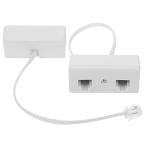 2 Pcs Telephone Line Cord Splitter Cable Converter - Zdjęcie 1 z 12