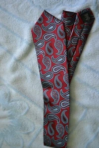 Ermenegildo Zegna Paisley rote Krawatte brandneu Made in Italy 100% Seide - Bild 1 von 3