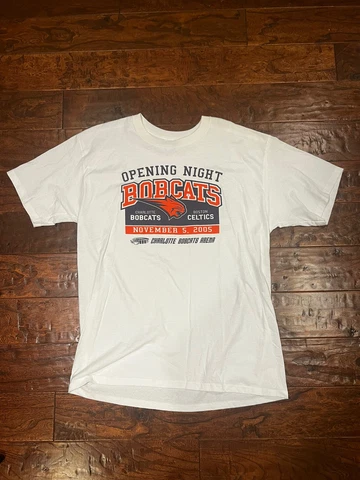 CHARLOTTE BOBCATS ~ XL~ VS Boston Celtics ~Arena Opening Night 2005 T Shirt Cover