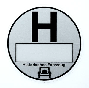 3 St. Umweltplakette Feinstaubplakette Histor. Fahrzeug, silber, festklebend - Bild 1 von 1