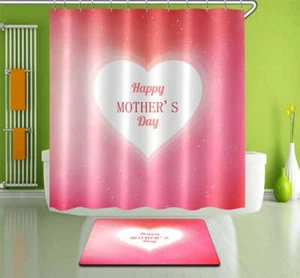 Pink Peach Waterproof Bathroom Polyester Shower Curtain Liner Water Resistant - Imagen 1 de 6