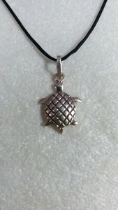 Handmade High Grade Sterling Silver Turtle Tortoise Necklace Pendant Jewellery, - Picture 1 of 9