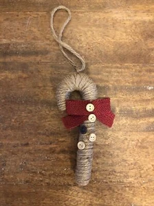 Candy Cane Christmas Ornament 6.5” Twine  - Picture 1 of 5