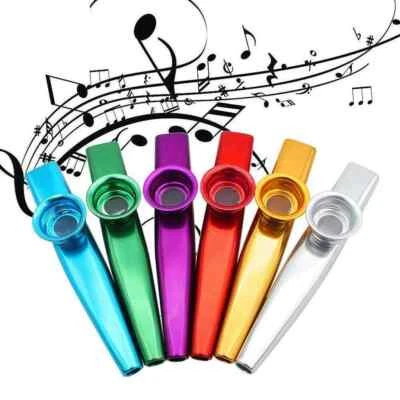 Metal Kazoo Harmonica Mouth Flute Kid Adult Musical Instrument Best Party Gift