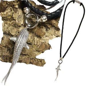 SET Peter Stone 925Sillber Surferschmuck Shark Hai 8cm Walhai Lederkette Maritim - Bild 1 von 12