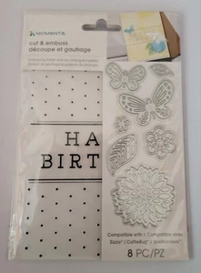 Momenta Happy Birthday Cut & Emboss Embossing Folder & Stanzformen 8 Stück Set - Bild 1 von 3
