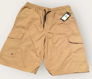Tommy Hilfiger Shorts Boys Medium Khaki (12/14) Tie Front 5 Pocket Cargo NEW - Picture 1 of 9