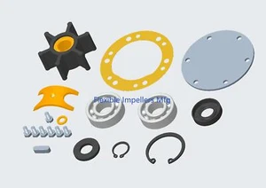 Sea Water Pump Repair Kit for Yanmar Marine 3GM 3GMF 3GM30F With 2.75" OD Gasket - Foto 1 di 1