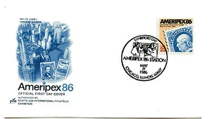 Ameripex86 Exhibitors' Day, Blue ArtCraft, cancel - Picture 1 of 1