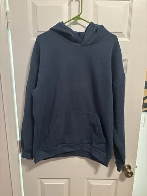 Suéter con Capucha Unisex Azul Marino American Apparel RF498 Talla Grande Foto 1 de 4