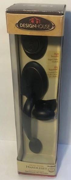 Design House 750232 Coventry 2-way Handle Set With Egg Knob Oil Rubbed Bronze