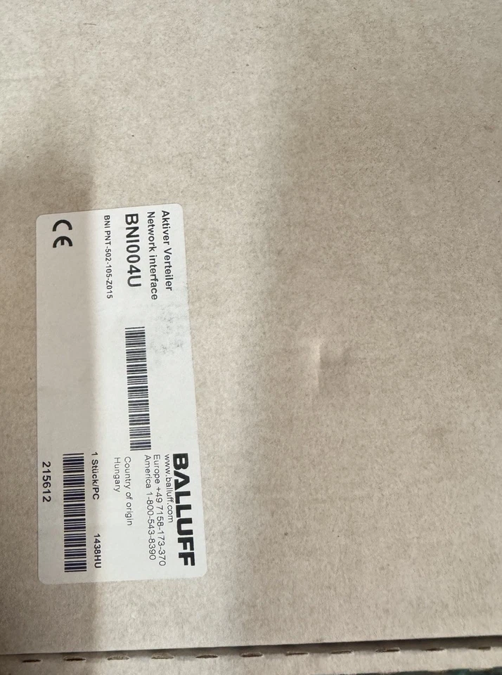 BALLUFF BNI PNT-502-105-Z015, I/O LINK MODULE, BNI004U, NEW #326588 - Image 1 of 1