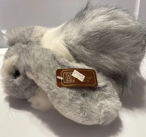 Vintage 1989 Fiesta Concession Gray White Rabbit Plush With Tags Easter Bunny - Picture 1 of 7