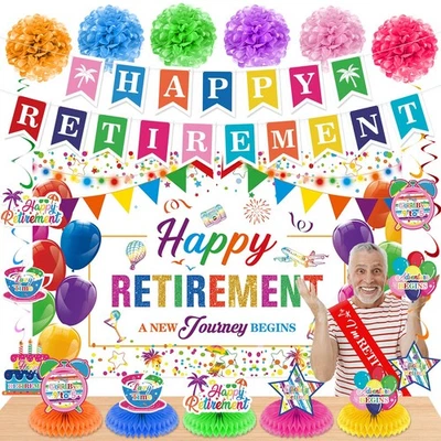 Retirement Party Decorations for Women Men Farewell Retired Party Supplies Foto 1 de 4