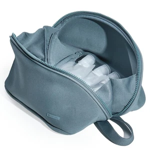 Machine-Washable Neoprene Toiletry Bag (Ocean) Modern Blue Dopp Kit Soft Insu... - Picture 1 of 8