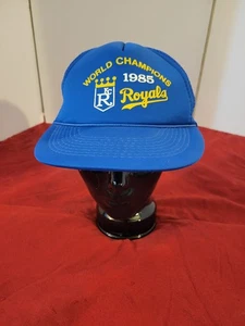 Vintage Kansas City Royals Trucker Hat 1985 World Champions Mesh Snapback - Picture 1 of 8