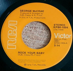George McCrae - Rock Your Baby (Part 1 & 2) 7" Single 45rpm RCA  KPB0-1004 - Bild 1 von 2