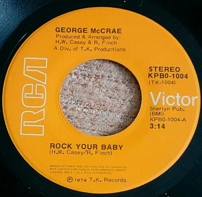 George McCrae - Rock Your Baby (Part 1 & 2) 7" Single 45rpm RCA  KPB0-1004 - Bild 1 von 2