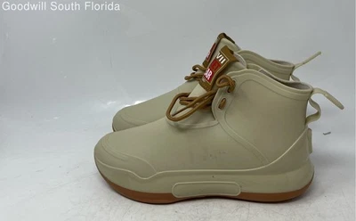 Botas de lluvia IMVII Street Wear para mujer beige impermeables con cordones al tobillo talla 42 Foto 1 de 4