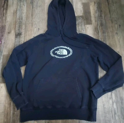 Sudadera con Capucha The North Face Para Mujer Talla Pequeña Azul Marino Estampado Gráfico Logo Sudadera Foto 1 de 4