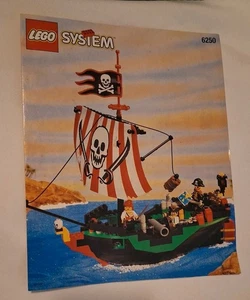 LEGO 6250 CROSS BONE CLIPPER INSTRUCTION BOOK AND MAP PIECE - Picture 1 of 8