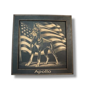 Framed Art - PERSONALIZED - CUSTOM - Doberman - Dog - Picture 1 of 5