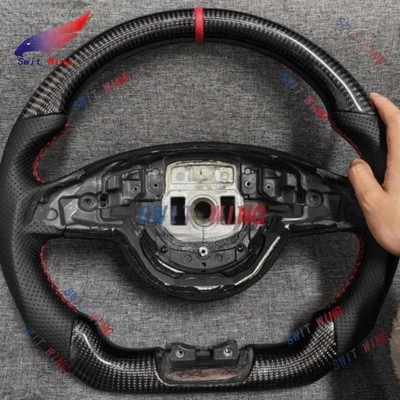 For Mercedes-Benz AMG C63 C43 SLC GLC GLE GLS GLA Carbon Fiber Steering Wheel - Image 1 of 4