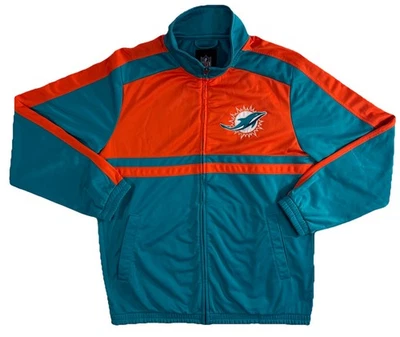 G-III Sports Miami Dolphins Chaqueta de Pista Cremallera Completa Talla Grande Foto 1 de 4