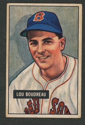 Bowman #62 Lou Boudreau XXX 1951 Medias Rojas de Boston ~ En muy buen estado/en muy buen estado Foto 1 de 3