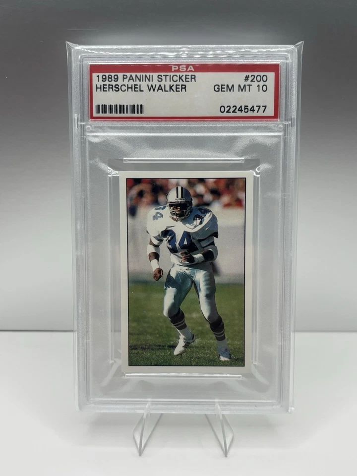 1989 Panini Sticker Herschel Walker PSA 10 Pop 1 - Image 1 of 2