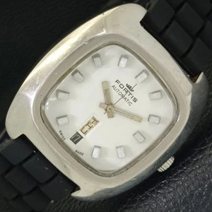 DAY&DATE @ 6 FORTIS AUTOMATIC 2789 SWISS MENS WHITE COLOR DIAL WATCH a432202-a - Picture 1 of 10