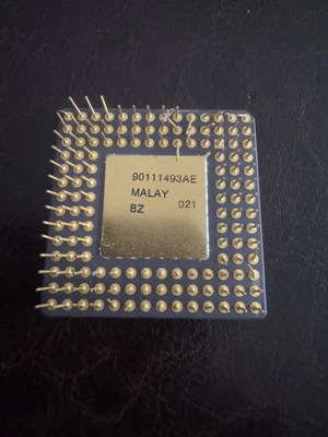 Intel 386DX-16 A80386DX 25 SX228 MHz GOLD SCRAP PINS ✅ Very Rare Collectible - Image 1 of 4