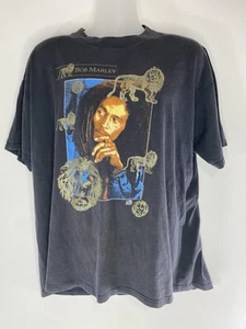 Bob Marley T Shirt Size XL  Lee Tag Tuff Gong Reggae Music 90s VTG - Picture 1 of 9