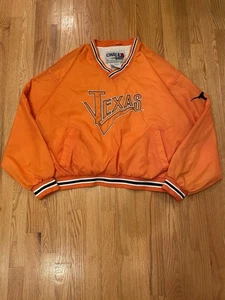 Chaqueta Pullover Rompevientos Texas Longhorns De Colección Talla XL Línea Tiza Naranja RARA - Imagen 1 de 9