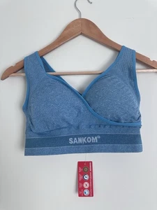Sankom Womens Medium Large Blue Slimming Posture Shaper Bra - Picture 1 of 5