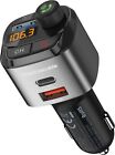 UNBREAKcable Bluetooth FM Transmitter Car Radio Adapter, Car Charger with PD3.0