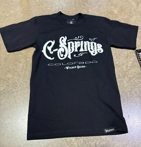 Colorado Springs C Springs Black T Shirt Wiseman Brand - Picture 1 of 2