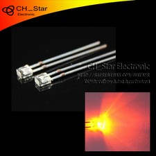 100pcs 2x3x4mm Square LED Diodes Water Clear Orange Light Rectangle Rectangular