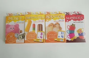 Pre-K Flash Cards Numbers Money Addition and Subtraction Lot of 4 - Picture 1 of 5